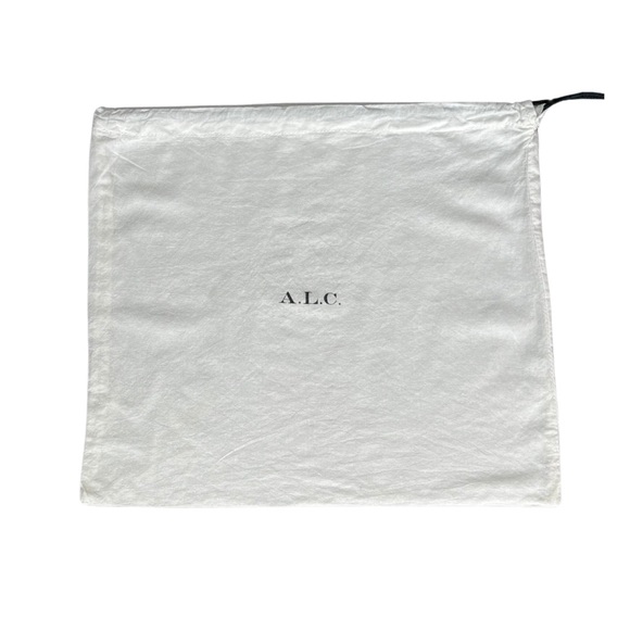 A.L.C. Handbags - A.L.C. || 12” DUST BAG FOR HANDBAGS || WHITE WITH BLACK DRAWSTRING